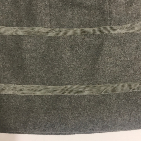 MADEWELL Gray Wool Skirt with mesh Trim [SK-52] - Picture 5 of 6